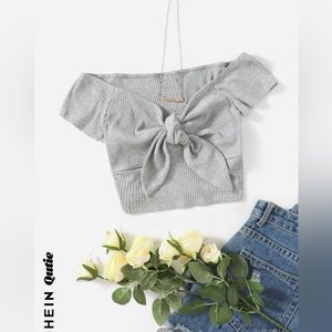 Off the shoulder crop top